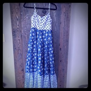 J. Crew Print Maxi Dress 0